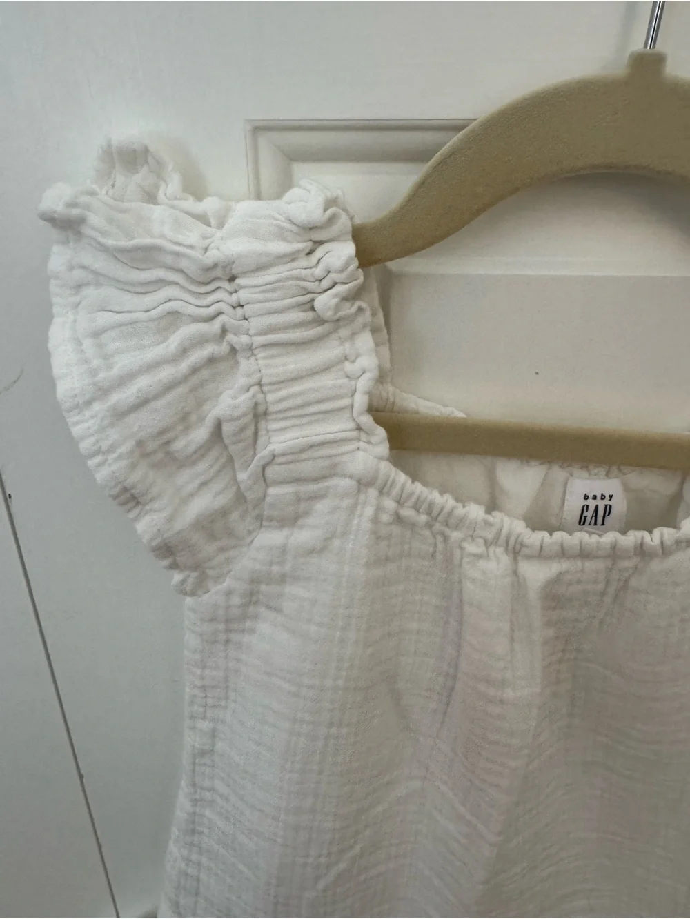 GAP Crinkle Gauze White Dress
